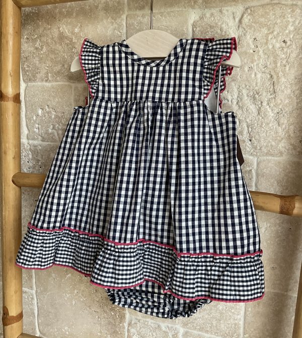 Jesusito vichy marino - fucsia