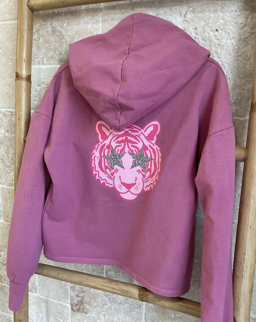 Sudadera rosa tigre - Imagen 3