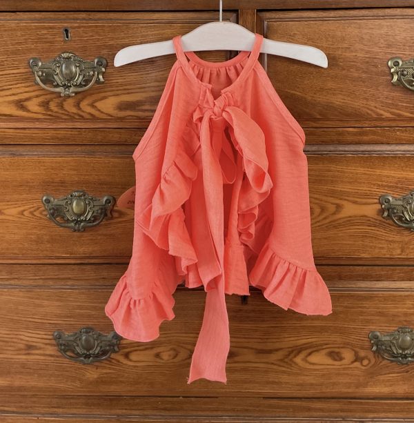 blusa rangla mandarina espalda