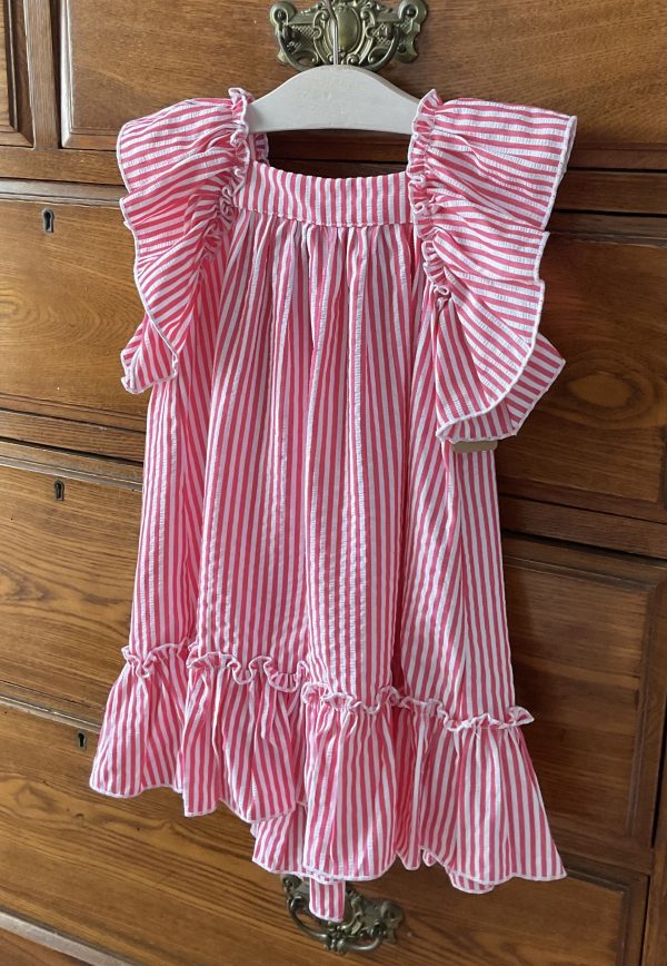 vestido lazo rayas rojas