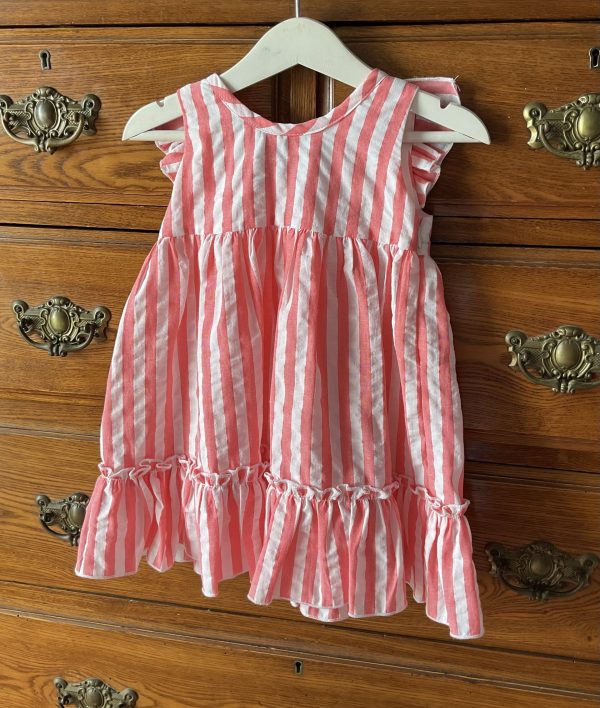 vestido rayas fluor vol espalda