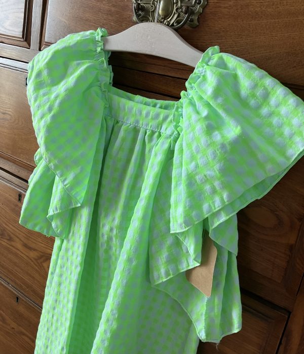 vestido vichy fluor detalles